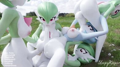 Gardevoir's Futa Orgy of Five!