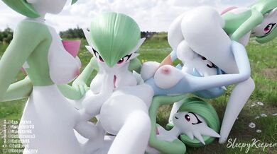 Gardevoir's Futa Orgy of Five!