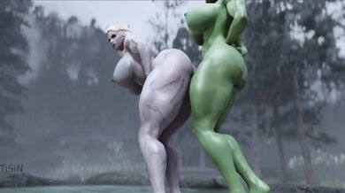 Orc Futanari's Green Fucks Vampire Orc Caucasian White