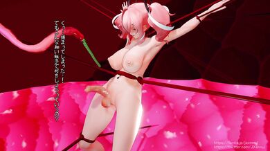 Jax's Futanari Tentacles Ravage Her Sensitive Urethra