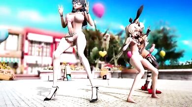 Futa Dance 3 - A futanari dancer seduces her audience with her phallic moves and creamy discharge in this hot hentai video.