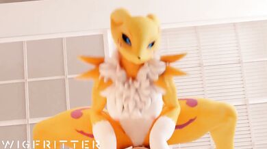 Wigfrid's Revengeful Ride on Renamon's Tight Twat
