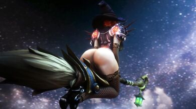 Assumi's Tight Butthole Gets Stretched on a Broomstick During Her Naughty Halloween Adventure