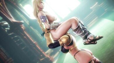 Sexy Busty Babes Ivy and Sophitia Get Nasty in the Sack