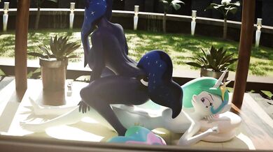 Celestia x Luna POV Cowgirl Ride from Erotstud