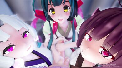 Jaxmmd's Three-Way Sisters' Hand Job Orgy
