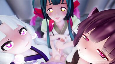 Jaxmmd's Three-Way Sisters' Hand Job Orgy