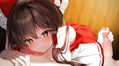 Masturbation Mayhem with Reimu Hakurei in 'Handjob Heaven' [Haiba 09]