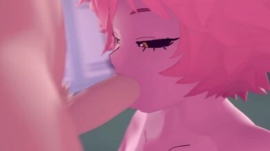 Great Muff Diver: Futanari Toga Blowjobs Mina in My Hero Academia