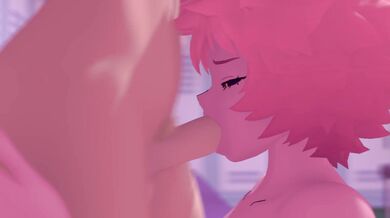 Great Muff Diver: Futanari Toga Blowjobs Mina in My Hero Academia
