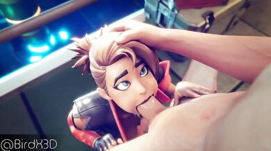 Birds of a Feather Blow Together in 'TNTina Blowjob' [Birdx3d]
