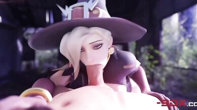 Witch Mercy Gives a Blowjob
