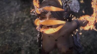 Lustful Bosmer Girl Pleases Spriggan Masters with her Body
