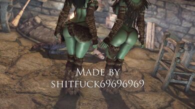 Hungry Orc Sluts Take Two Cocks in Skyrim XXX Action