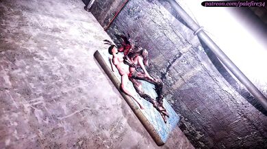 Jill gets brutally pounded by the demonic monstrosity's massive cock in Demogorgon's Unrelenting Fury