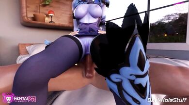 Widowmaker's Big Breasts Bounce in Overwatch