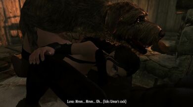 Nasty Moon, Salacious Nar and Unhinged Umbra's Outrageous Threesome Orgy [Skyrim Porn With No Plot]