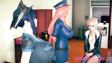 Female Cop's Dick Screws Young Male Criminal for Breaking the Law (DEMO)