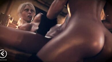 Yennefer and Ciri's Forced Lesbian Threesome [Forged3DX]