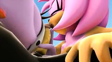 Dradicon's Shadow Banging Amy and Blaze in a Hardcore Fuckfest