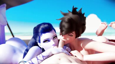 MILF Widowmaker and Lesbian Lover Tracer's Perfect Anal Encounter in 4K!