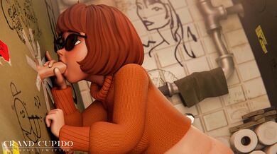 The Scooby Gang's Naughty Adventure: Velma and Daphne Suck Off Mystery Cum in the Restroom