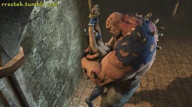 Monster's anal destruction of Kitana