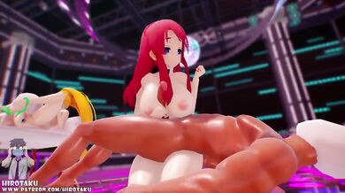 Junko's Undead Orgy with Sakura and Zombified Saki in Zombie Land Saga