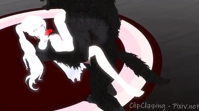 Werewolf takes Weiss Schnee's virginity through brutal anal sex