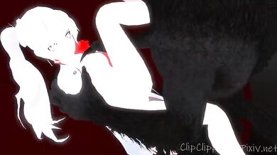 Werewolf takes Weiss Schnee's virginity through brutal anal sex