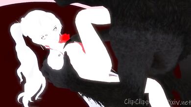 Werewolf takes Weiss Schnee's virginity through brutal anal sex