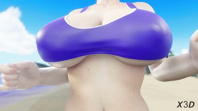 The Hot and Horny Adventures of Black Widow on the Beach Running From Dirty Lustful Men