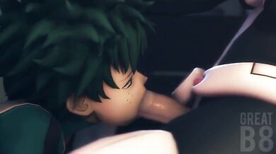 Fucking Uraraka's Face while Deku Watches - UltimateGreatness