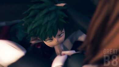Fucking Uraraka's Face while Deku Watches - UltimateGreatness