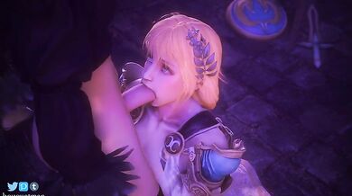 Sophitia's Deep Throat Debauchery in Soul Calibur 2B