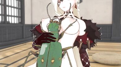 Sex-crazed Green Tiger Beetle Fucks La Signora's Brains Out!