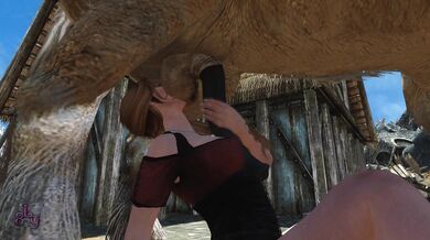 Toccata's Naughty Ride on her New Skyrim Steed
