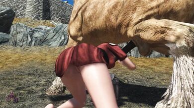 Toccata's Naughty Ride on her New Skyrim Steed