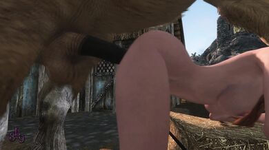 Toccata's Naughty Ride on her New Skyrim Steed