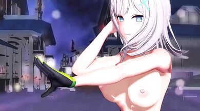 Gaping Donut Butthole Exploited by Pink-haired Harlot in MMD