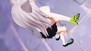 Gaping Donut Butthole Exploited by Pink-haired Harlot in MMD