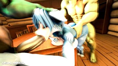 Kasdaq's Lizard Gang Bangs Krystal 'Til She Cries