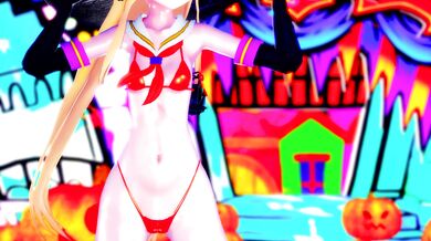 Shimakaze Cumming on Halloween [MMD X-Rated] Hardcore Ham Sandwich
