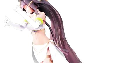 Sexy Ramesses II Hentai Shows Off Her Kawaii Skills in a Hot Undress Dance with Yellow Bangles!