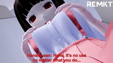 Hanako-san Gets Fucked by a Giantess in MMD Porn