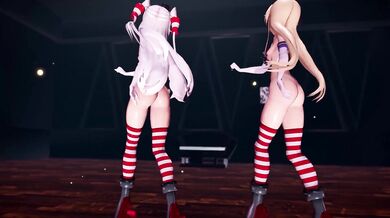Kantai Singel Dance Next Level (000MMD) could be rewritten as Battle Ship Girls' Hyperactive Dance Party - 100% Masturbation Material!