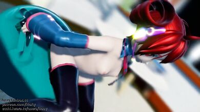 MMD Exercise Ball - A Workout in Tight Fitness Gear and Sweaty Sex