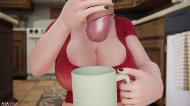 Cum-hungry Aunt Cass fucks her nephew's brains out during morning routine [180p]