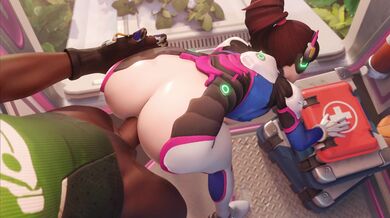 Bouncy Booty Butt Sex with Dva and Lucio