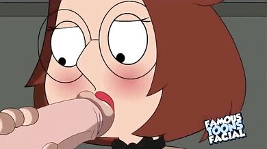 Meg's Facial Orgy with Cris the Cartoon Stud